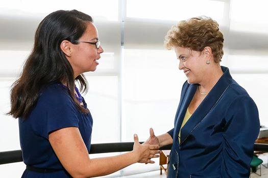 Giorleny Altamirano meets Brazilian President Dilma Rousseff