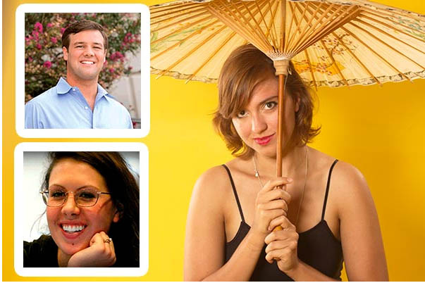 Ruby Willmann, right; Juliette Seive, bottom left; Braydon Jones, top left.