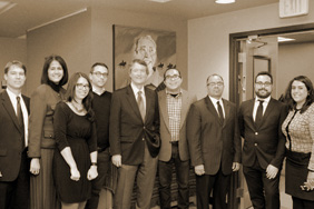 MALS faculty with former UT President Bill Powers
