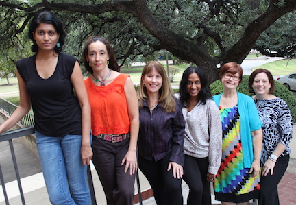 From left, “Foreign Puzzle” documentary director Jeyaram and the film’s protagonist, Marroquín with panelists Jones, Portteus, Evans, and moderator Busch-Armendariz. Photo: Andy Escobar.