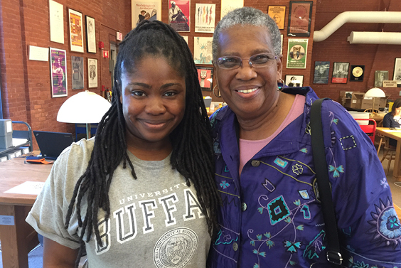 Luritta DuBois and Byllye Avery, at the Sophia Smith Collection, Smith College.