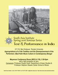 February 11 - South Asia Seminar Series: Ben Krakauer, Temple University