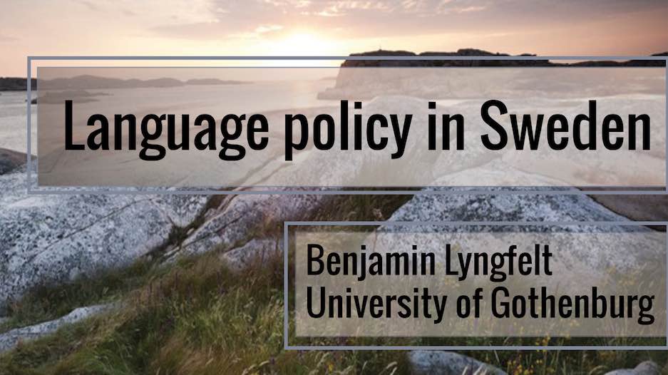Prof. Lyngfelt discusses state impact on language in Sweden