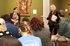 Dr. Rosario Granados-Salinas and Prof. Deans-Smith with students at the Blanton Museum.