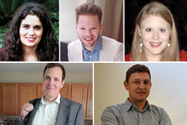 Clockwise from top left: Drs. Huacuja Alonso, Hamilton, Gossard, Stauffer, and McNeil.