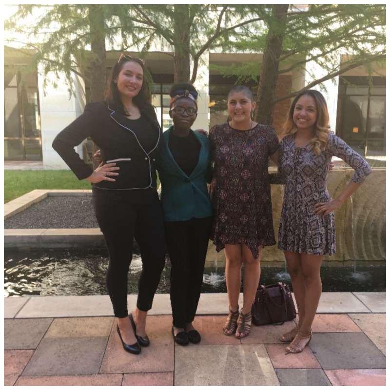 From left: Nicky Pownall, Carol Ze-Noah, Emily Ibarra, Ashley Salinas: Not pictured: Raphael Jacquette, Amarachi Ngwakwe.