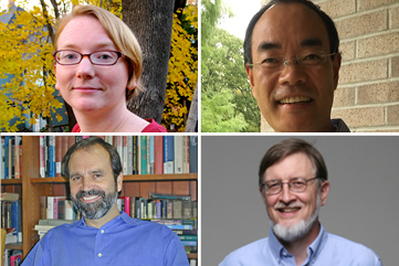 Counter clockwise from top left: Profs. Raby, Li, Hunt, and Wynn