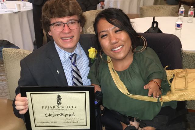 Skyler (left) with Student Government President Alejandrina Guzman