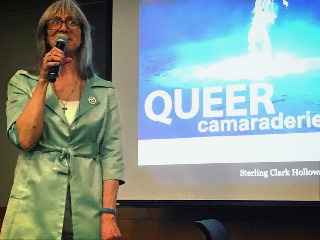 Dr. Ann Cvetkovich, Director of the LGBTQ Studies Program at UT, at the symposium