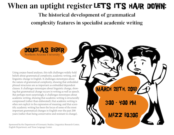 Dr. Biber talks about grammatical change in academic writing
