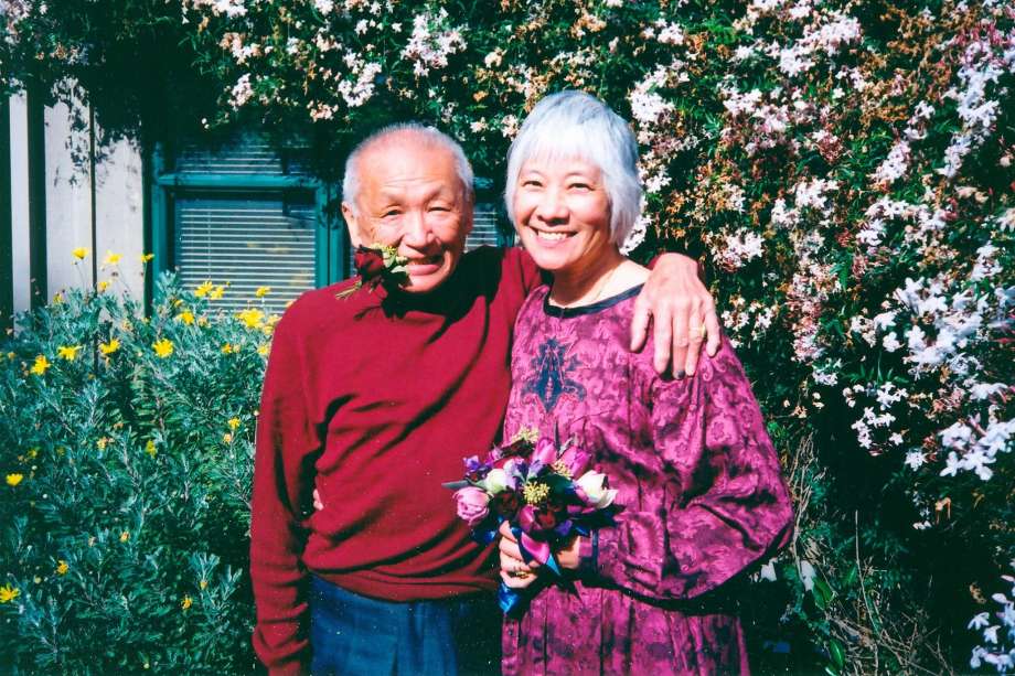 Eddie Fung and Judy Yung celebrate their wedding on April 1, 2003.