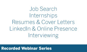 Don't have time to come to LACS? Checkout our series of recorded webinars covering key career topics.