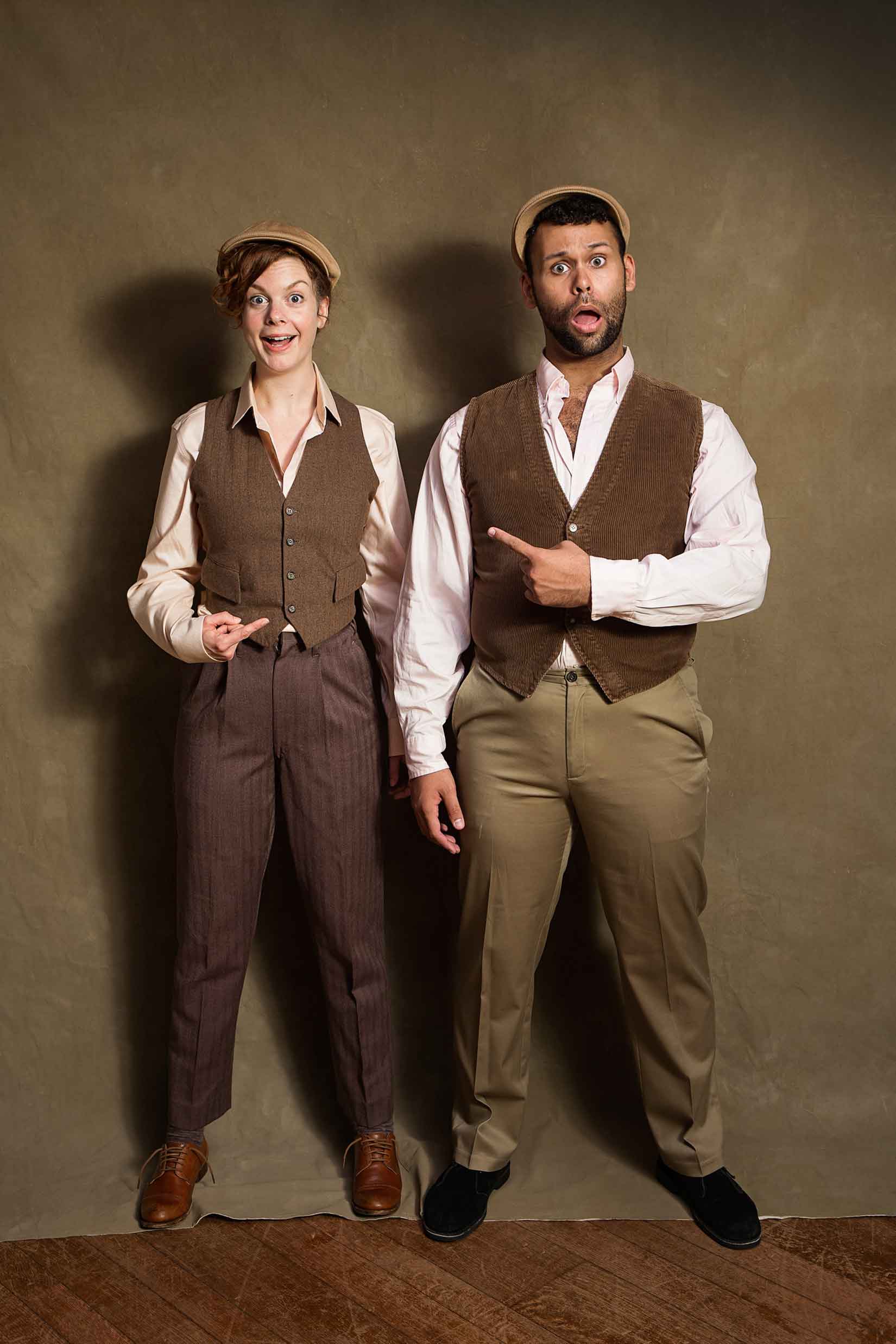 Annabelle Rollison and Topher Embrey in Comedy of Errors. Photo by Lauren Rogers Parker.