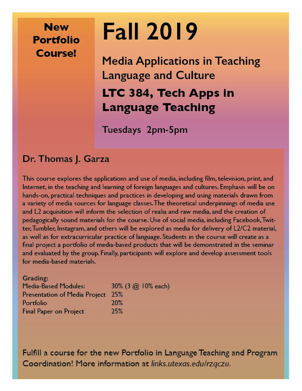 New LTC Portfolio course offered in Fall 2019!