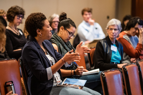 Dr. Danica Sumpter (UT School of Nursing) with seminar participants at 2/26/19 HHRS