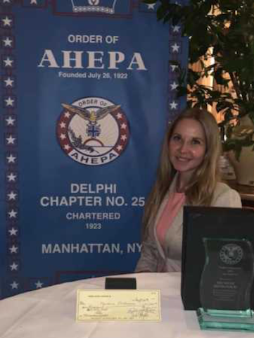 UT Graduate Student Michele Mitrovich honored by the American Hellenic Educational Progressive Association (AHEPA)