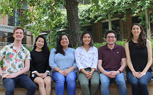 CRC lab managers (l to r): Cole Dougherty, Shirlyn Sia, Lauren Rosa, Kim Nguyen, Karlos Ramos, Emily Algert