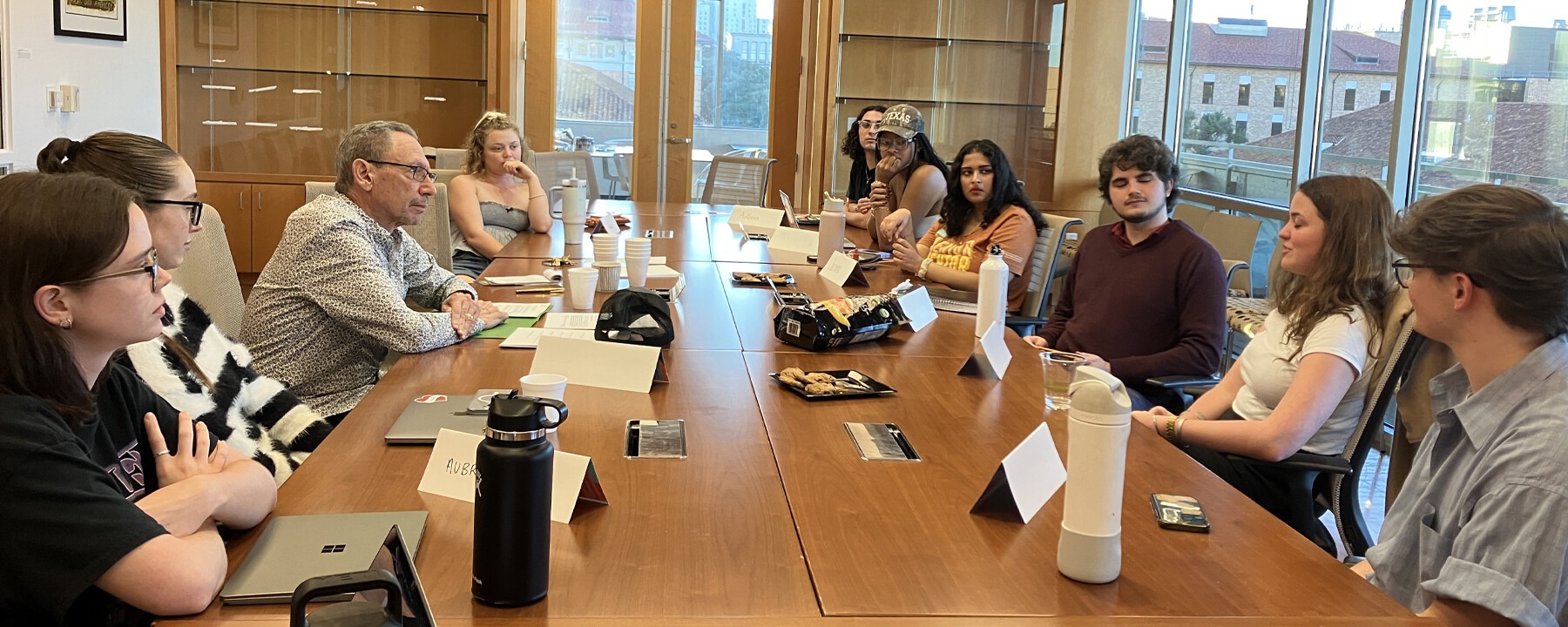 Students in the Internship Class Listening to Guest Speaker