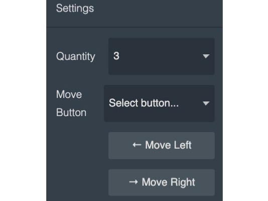 Settings panel showing the Move Buttons options