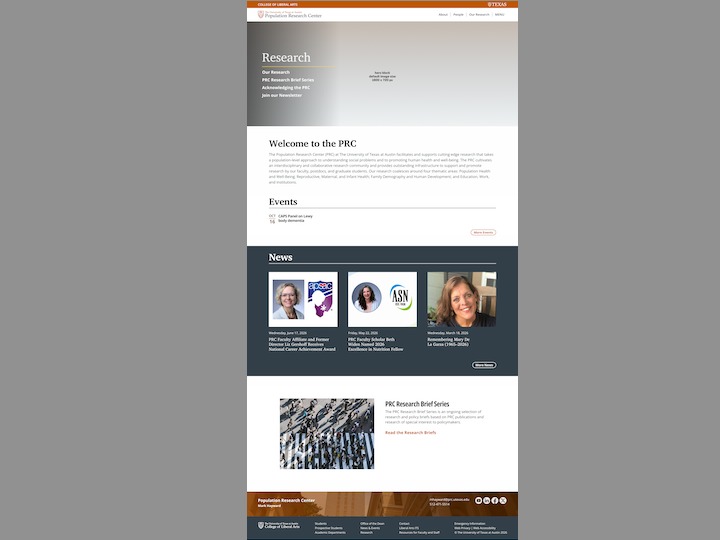 screenshot of unit home template tres